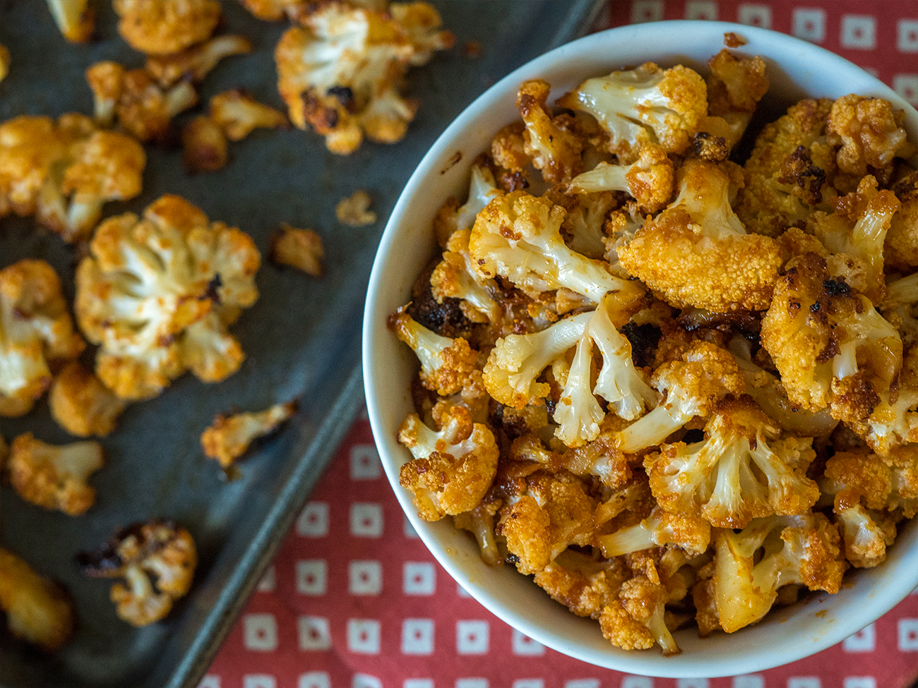 Sweet Spicy Roasted Cauliflower 12 Tomatoes