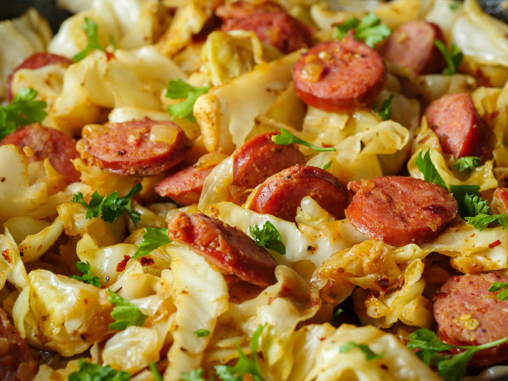 Fried Cabbage and Kielbasa Skillet | 12 Tomatoes