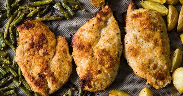 Sheet Pan Parmesan Chicken With Veggies