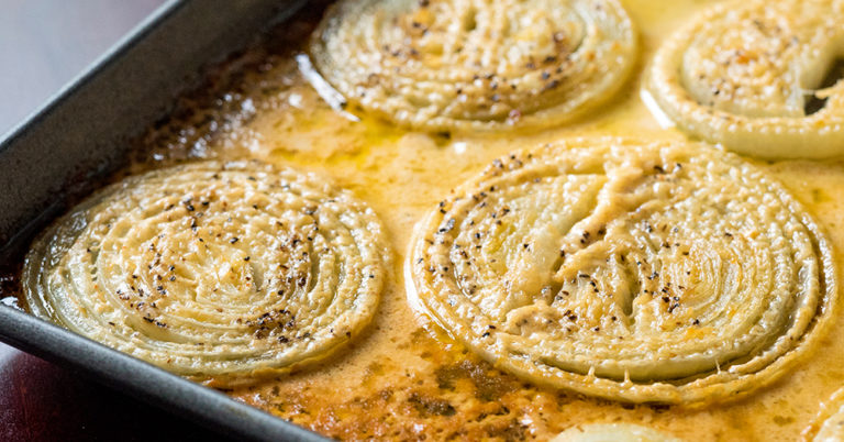 Roasted Parmesan Creamed Onions