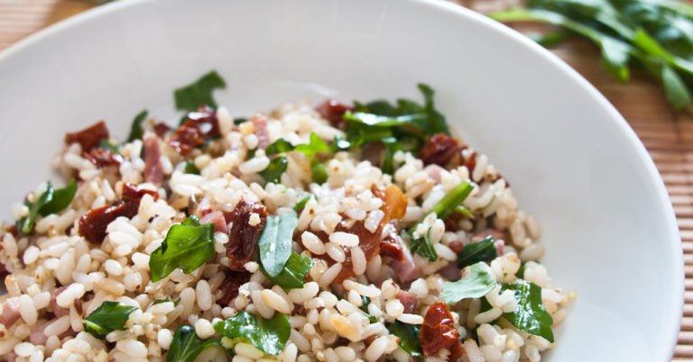 Sun Dried Tomato Spinach Rice Pilaf