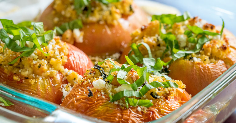 Mediterranean Couscous-Stuffed Tomatoes