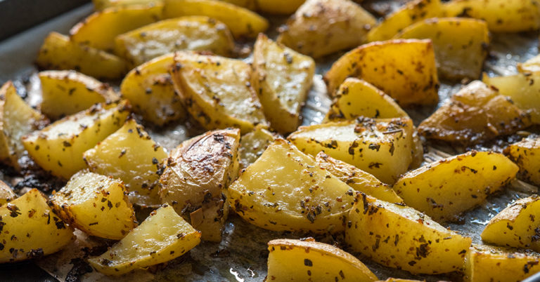 Greek Lemon Garlic Roasted Potatoes