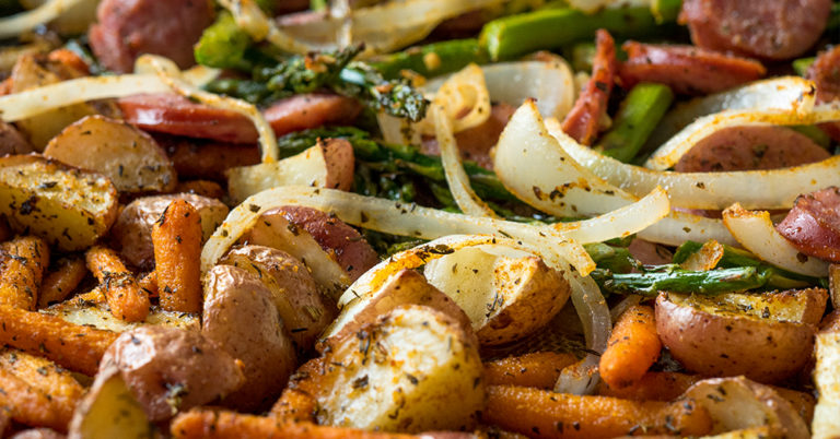 Kielbasa Veggie Sheet Pan Dinner