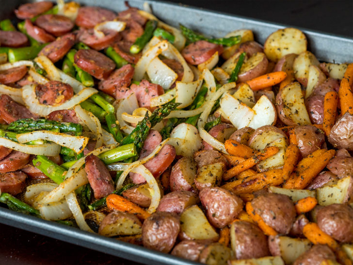 Sheet Pan Sausage and Veggies - Chelsea's Messy Apron