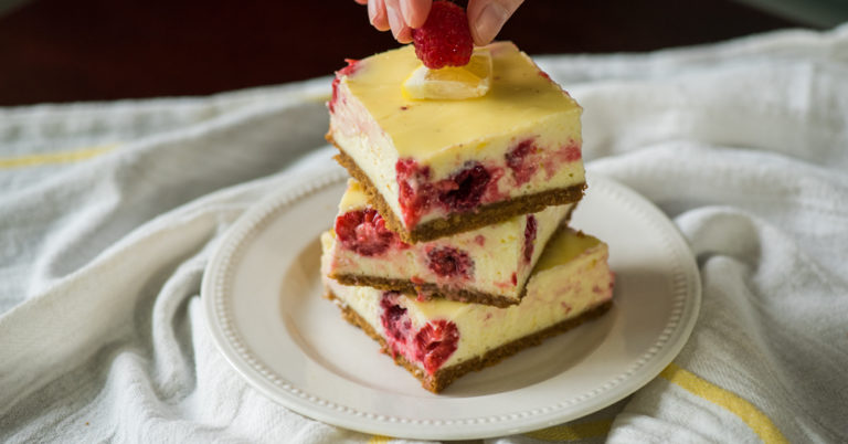 Lemon Raspberry Cheesecake Bars