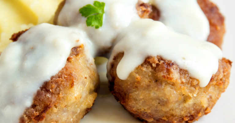 Creamy Fried Meatballs