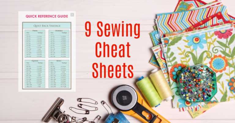 9 Sewing Cheat Sheets Every Quilter Needs To See!