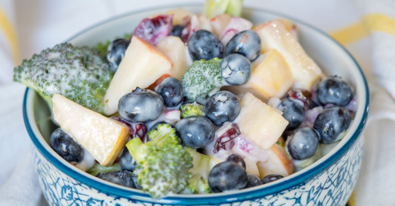 No Mayo Broccoli And Blueberry Salad