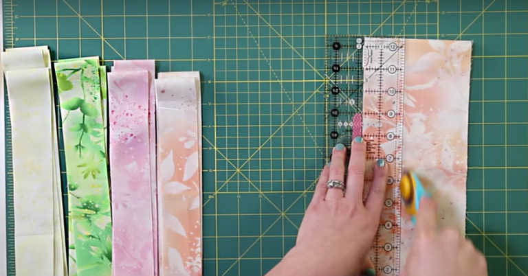 She Starts By Cutting Strips And You Won’t Believe The Quilt She Ends Up With!