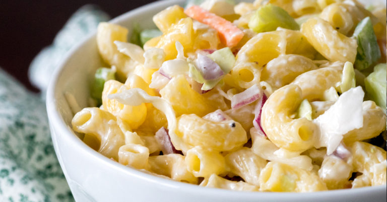 Creamy Macaroni Coleslaw Salad