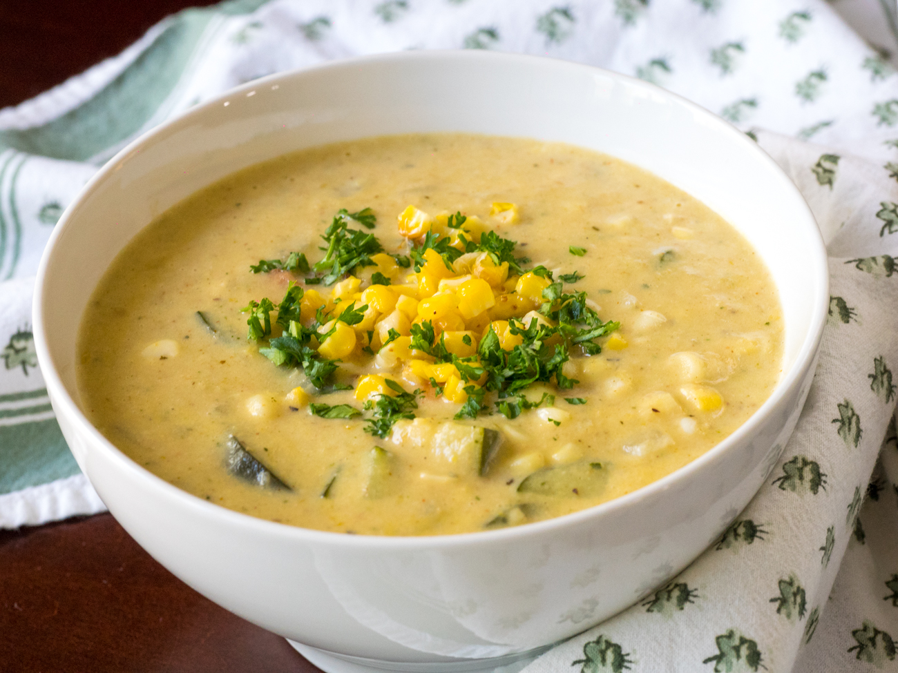 Summer Zucchini Corn Chowder 12 Tomatoes