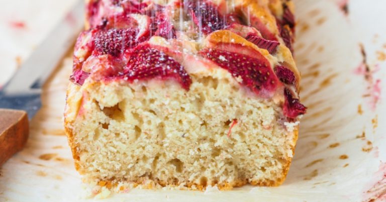 Strawberry Rhubarb Everyday Cake