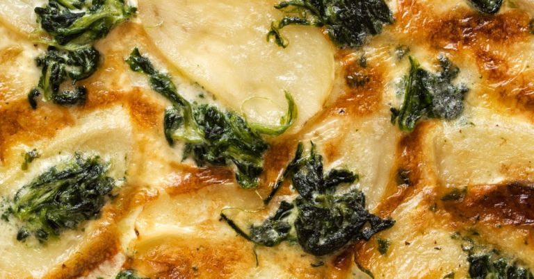 Creamy Spinach and Potato Bake