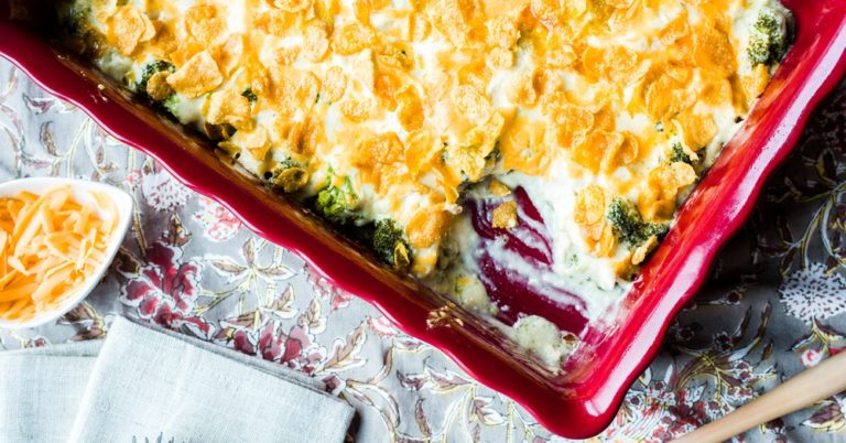 Crispy Chicken and Broccoli Cornflake Casserole