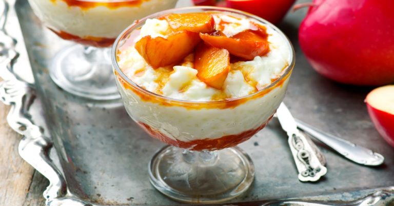 Coconut Rice Pudding with Caramelized Apples