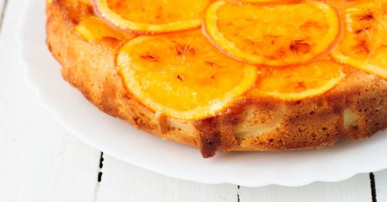 Salted Caramel Orange Upside-Down Cake