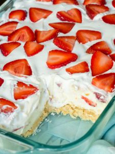 No Bake Strawberry Cheesecake Lush 