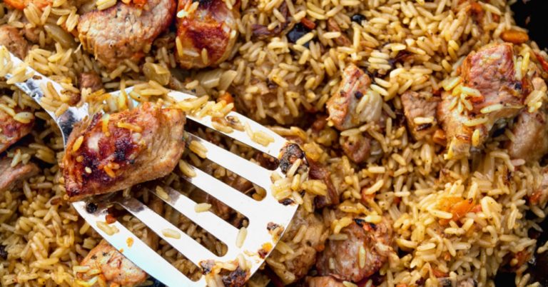 Blueberry Barbecue Chicken & Rice Skillet
