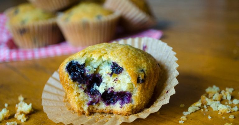 Amish Friendship Bread Blueberry Muffins