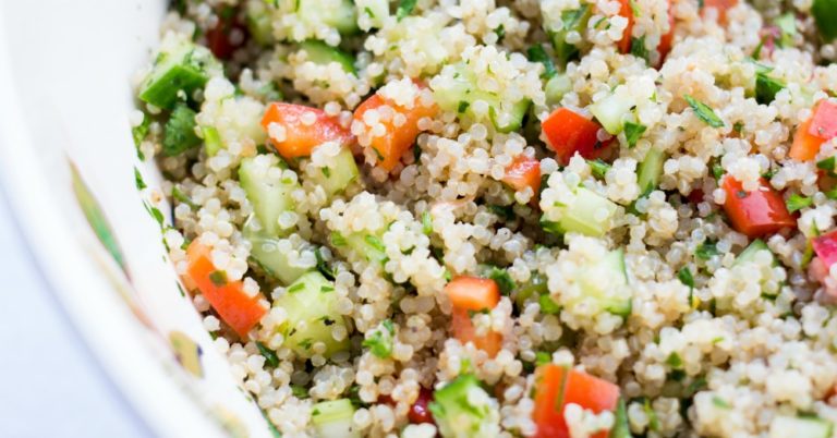 Quinoa Salad With Cucumbers And Peppers