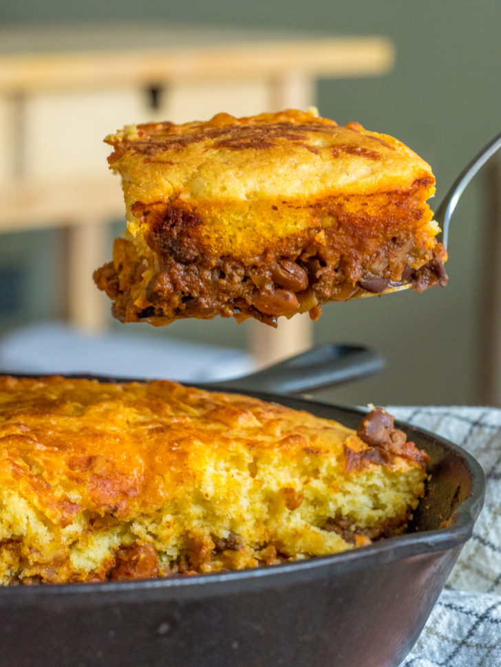 Skillet Chili Cornbread Pot Pie 12 Tomatoes