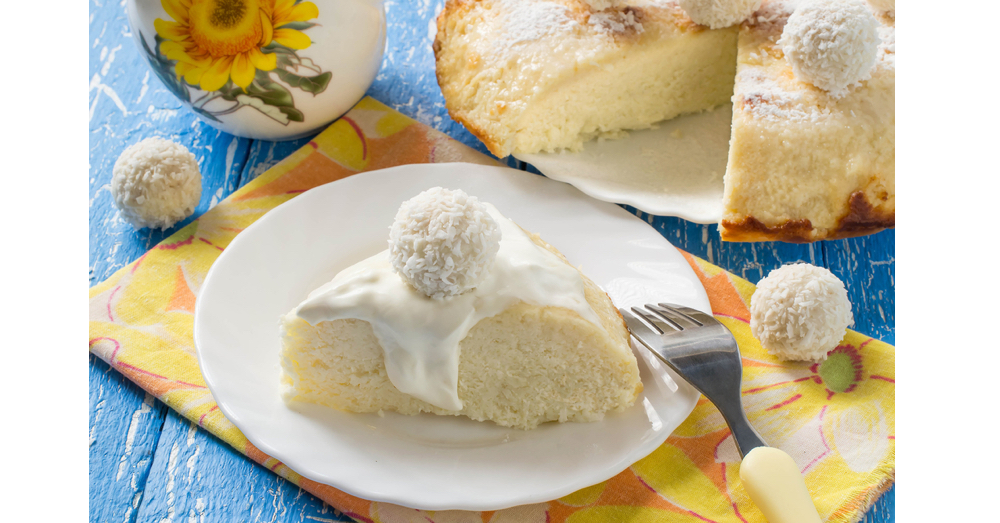 Coconut Cottage Cheese Cake-image