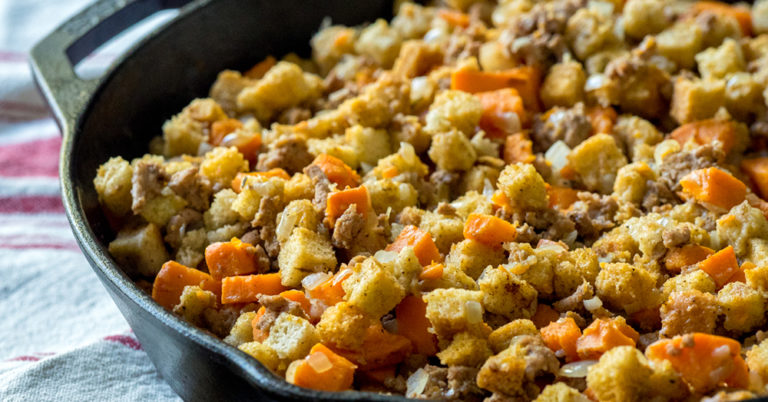 Sweet Potato And Ground Turkey Skillet