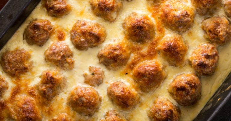 Cheesy Oven-Baked Meatballs