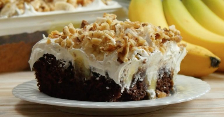 Chocolate Banoffee Poke Cake