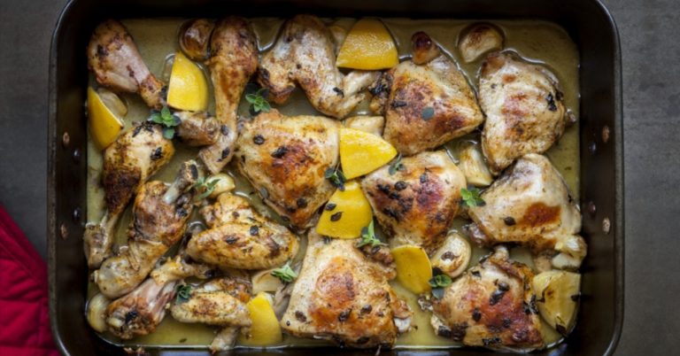 One-Pan Lemon & Garlic Chicken Dinner