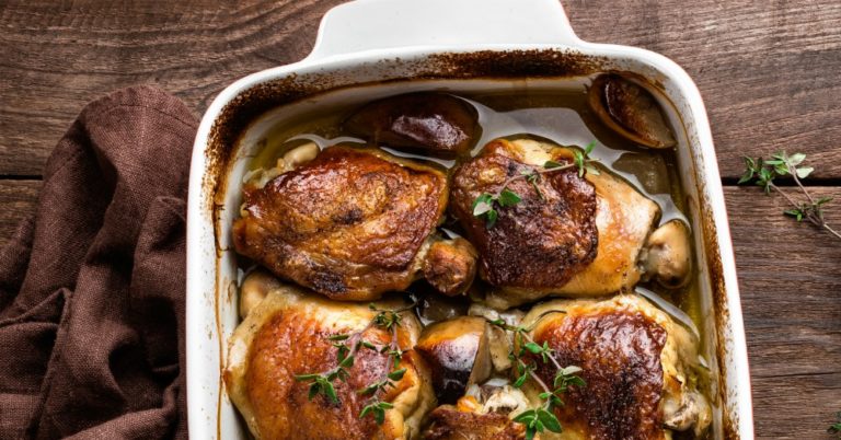 Sweet And Savory Baked Chicken And Apples