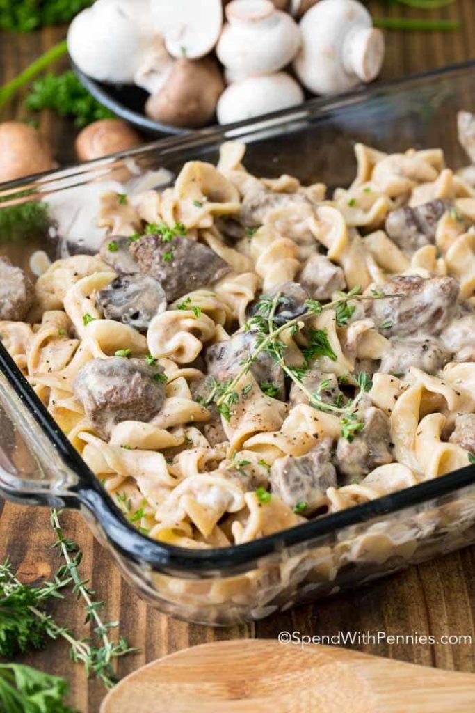 Creamy Beef Stroganoff Casserole | 12 Tomatoes