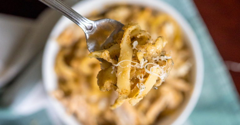 French Onion Chicken Pasta Casserole