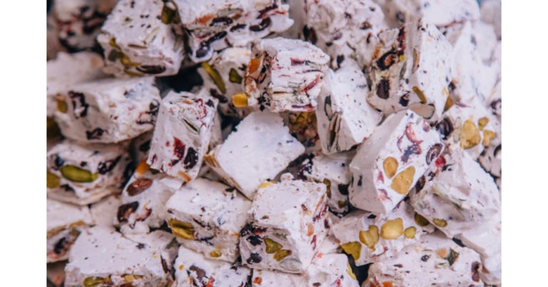 Cranberry, Apricot, Pistachio Fudge