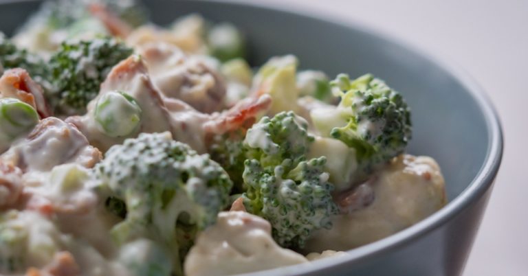 Creamy Broccoli Cauliflower Salad