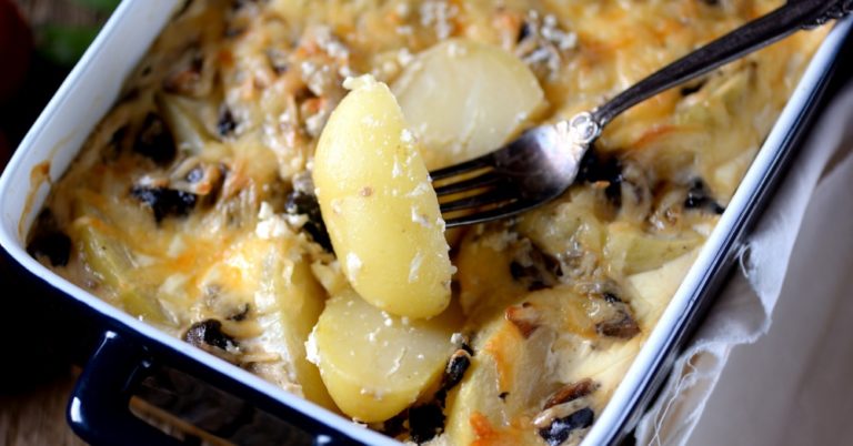 Potato & Mushroom Sour Cream Bake