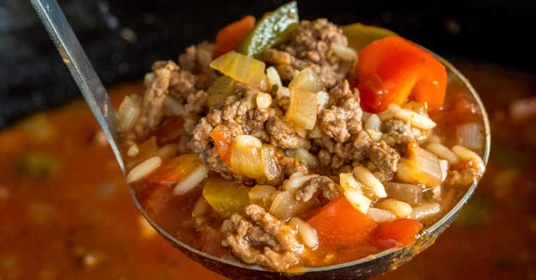 Slow Cooker Stuffed Pepper Soup