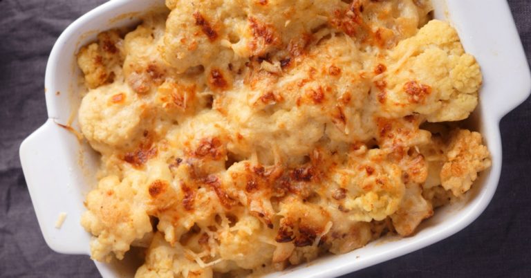 Cheesy Roasted Cauliflower
