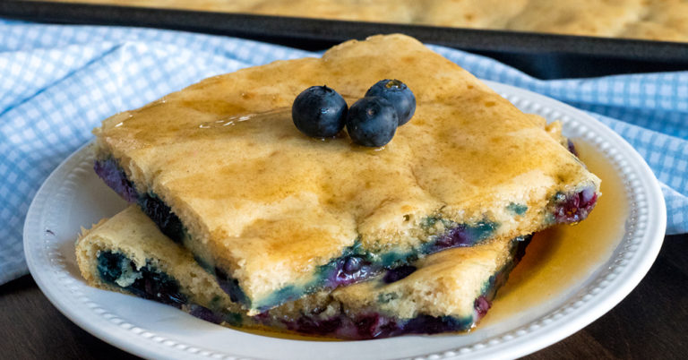 Sheet Pan Blueberry Pancakes