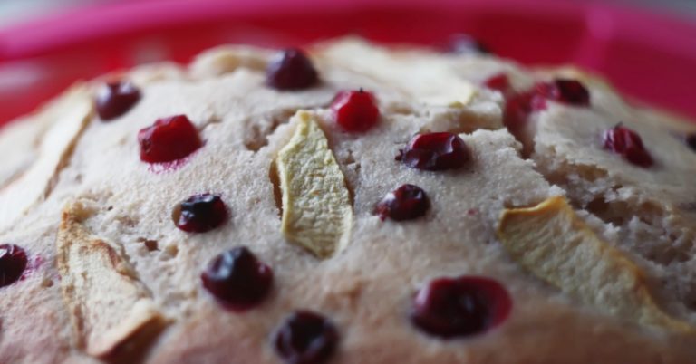 French Apple & Cranberry Yogurt Cake