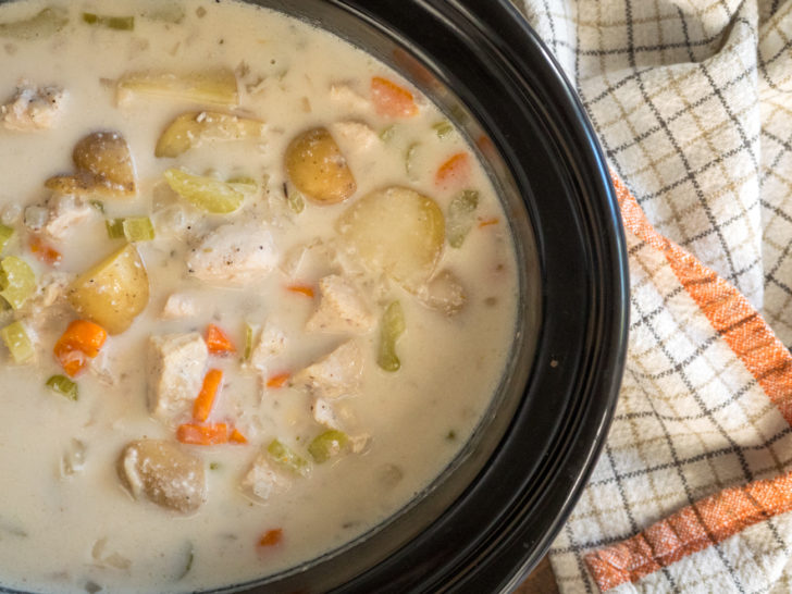 Slow Cooker Garlic Parmesan Chicken Soup | 12 Tomatoes