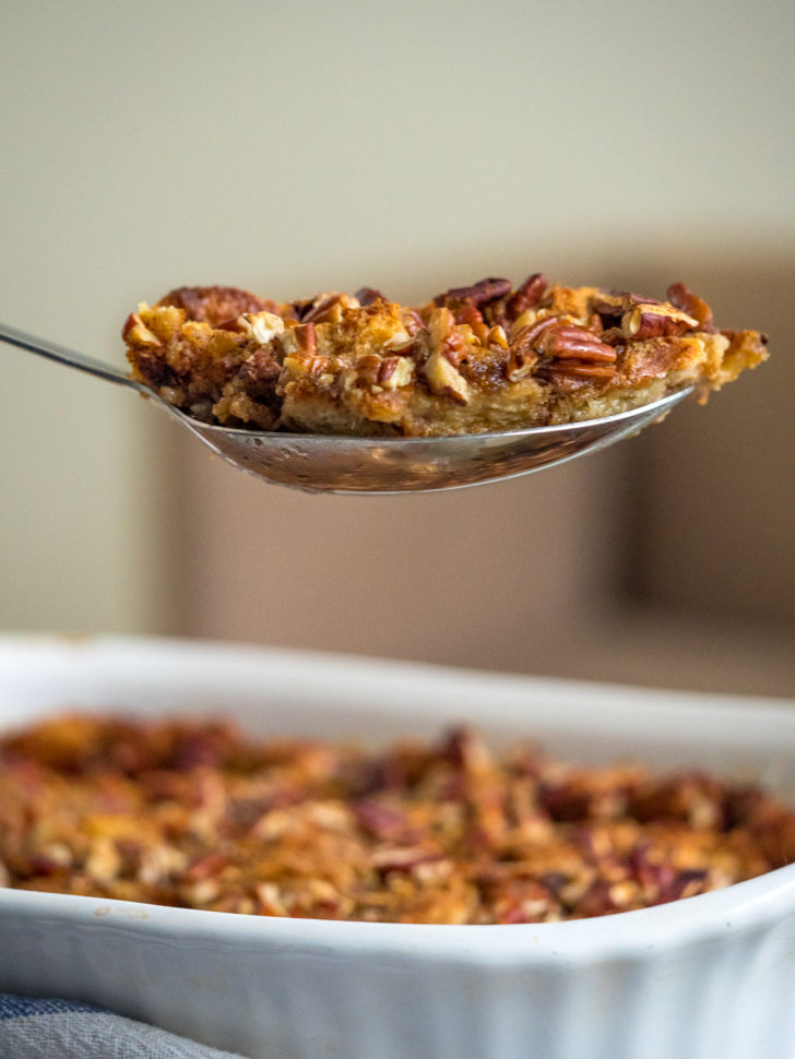 Sweet And Sticky Pecan Pie Bread Pudding | 12 Tomatoes