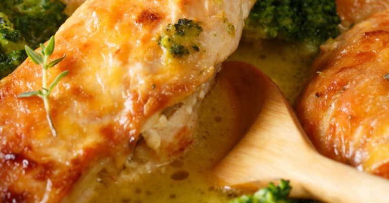 Baked Chicken With Herb Butter Sauce