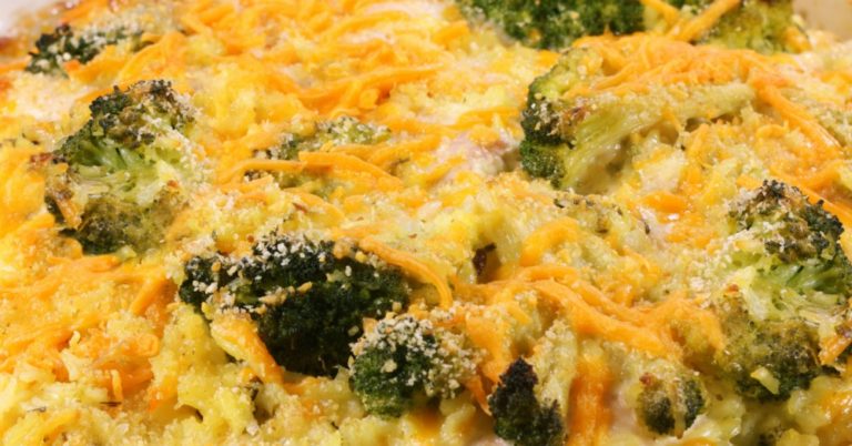 Cheesy Chicken And Broccoli Rice Bake
