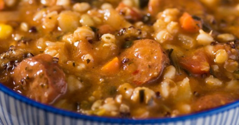Delicious Sausage, Barley, And Veggie Stew