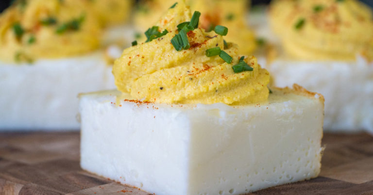 Easy Deviled Egg Cubes