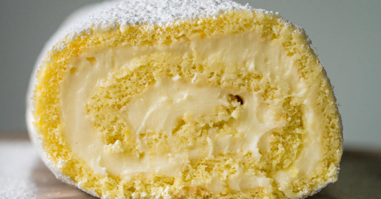 Double Lemon Swiss Roll Cake