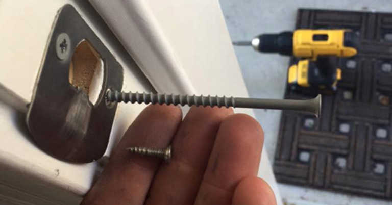 Here’s Why Police Are Telling People To Replace The Screws On Their Front Door