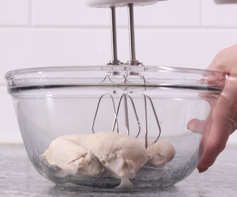 She Puts Chicken In A Bowl And Turns The Hand Mixer On… Genius!